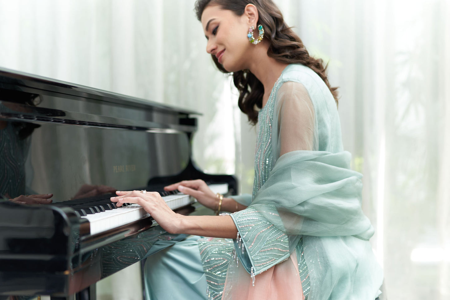 Kalidar Shirt With Fershi Salwar And Dupatta