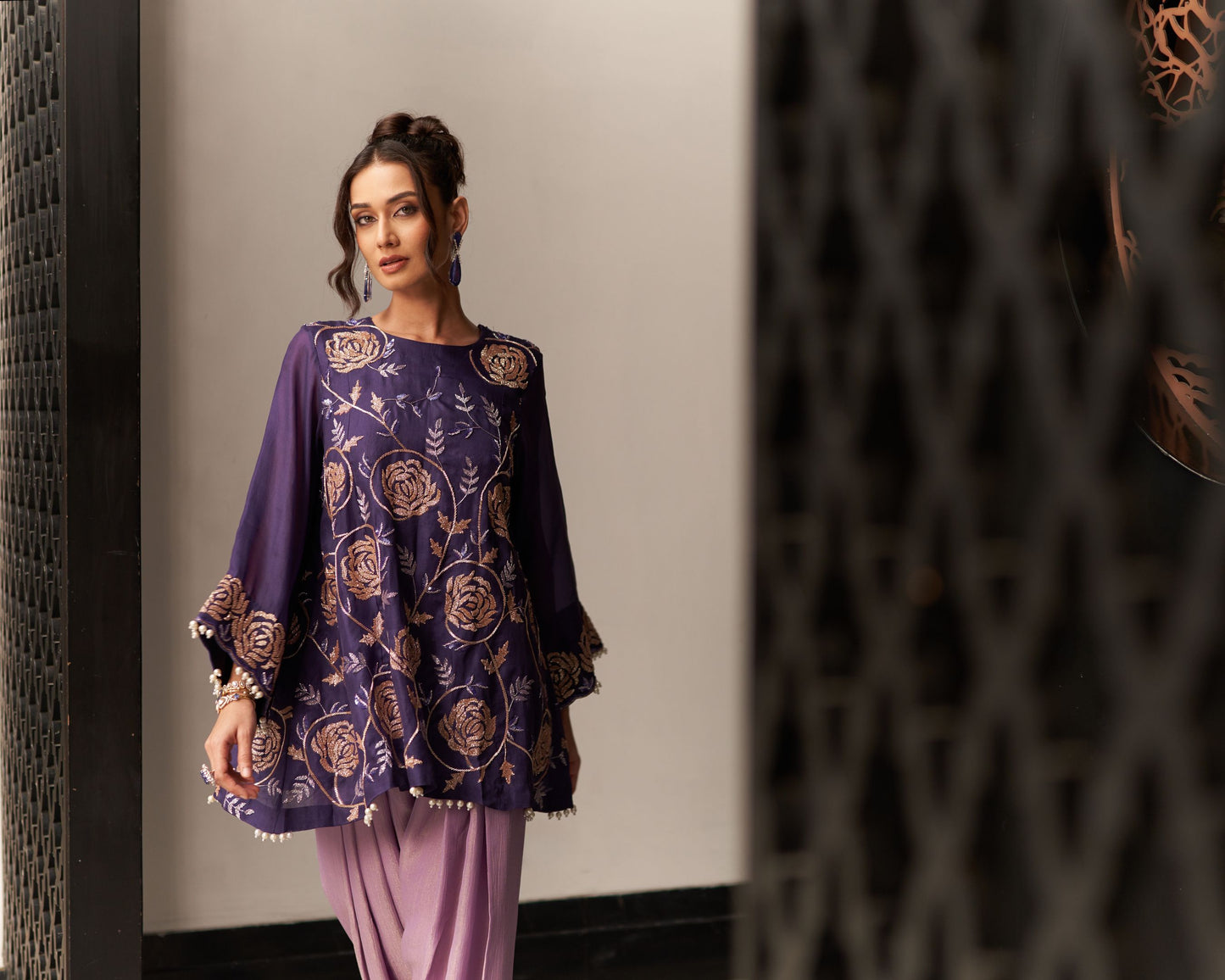 Kalidar Short Shirt With Fershi Salwaar
