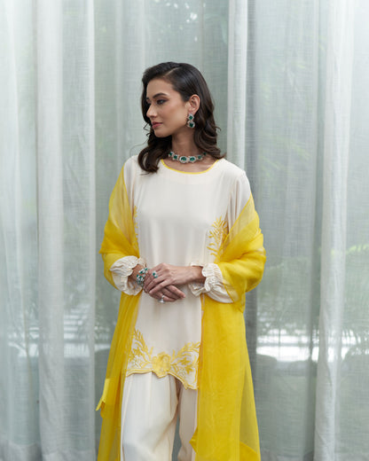 Short Shirt With Fershi Salwar And Dupatta
