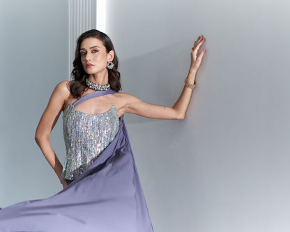 Corset With Drape Skirt