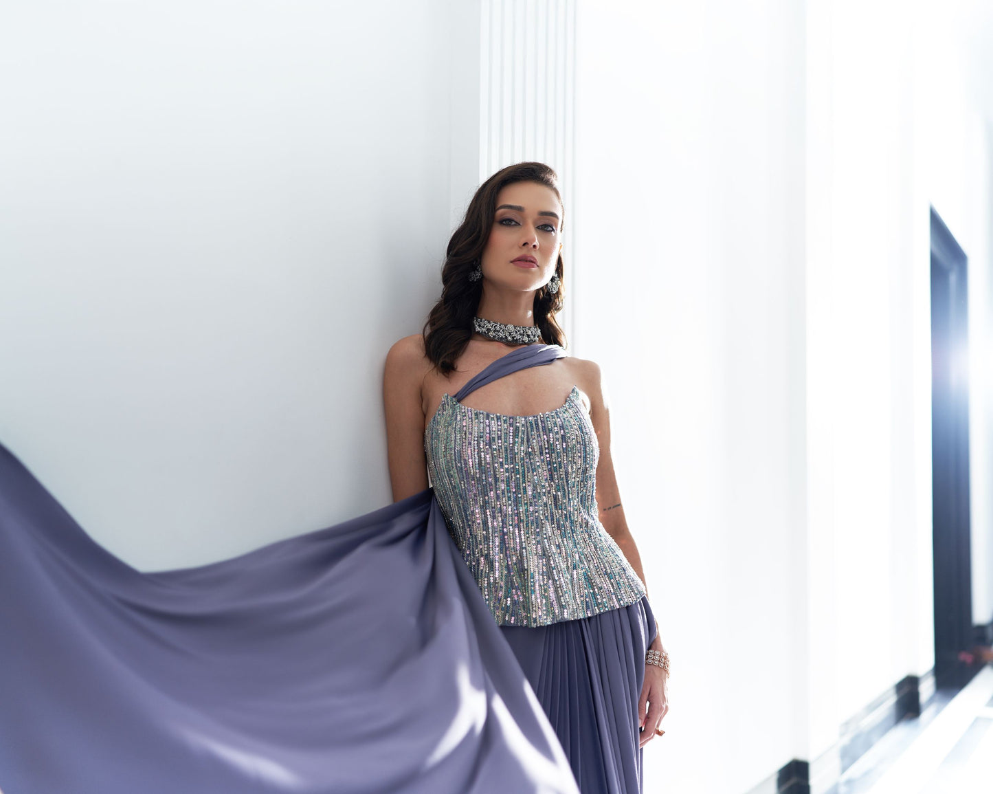 Corset With Drape Skirt