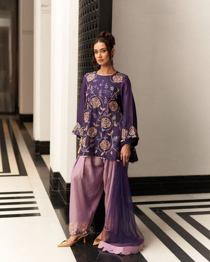 Kalidar Short Shirt With Fershi Salwaar