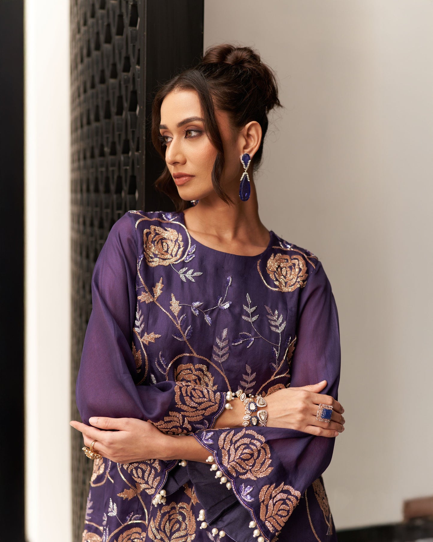 Kalidar Short Shirt With Fershi Salwaar
