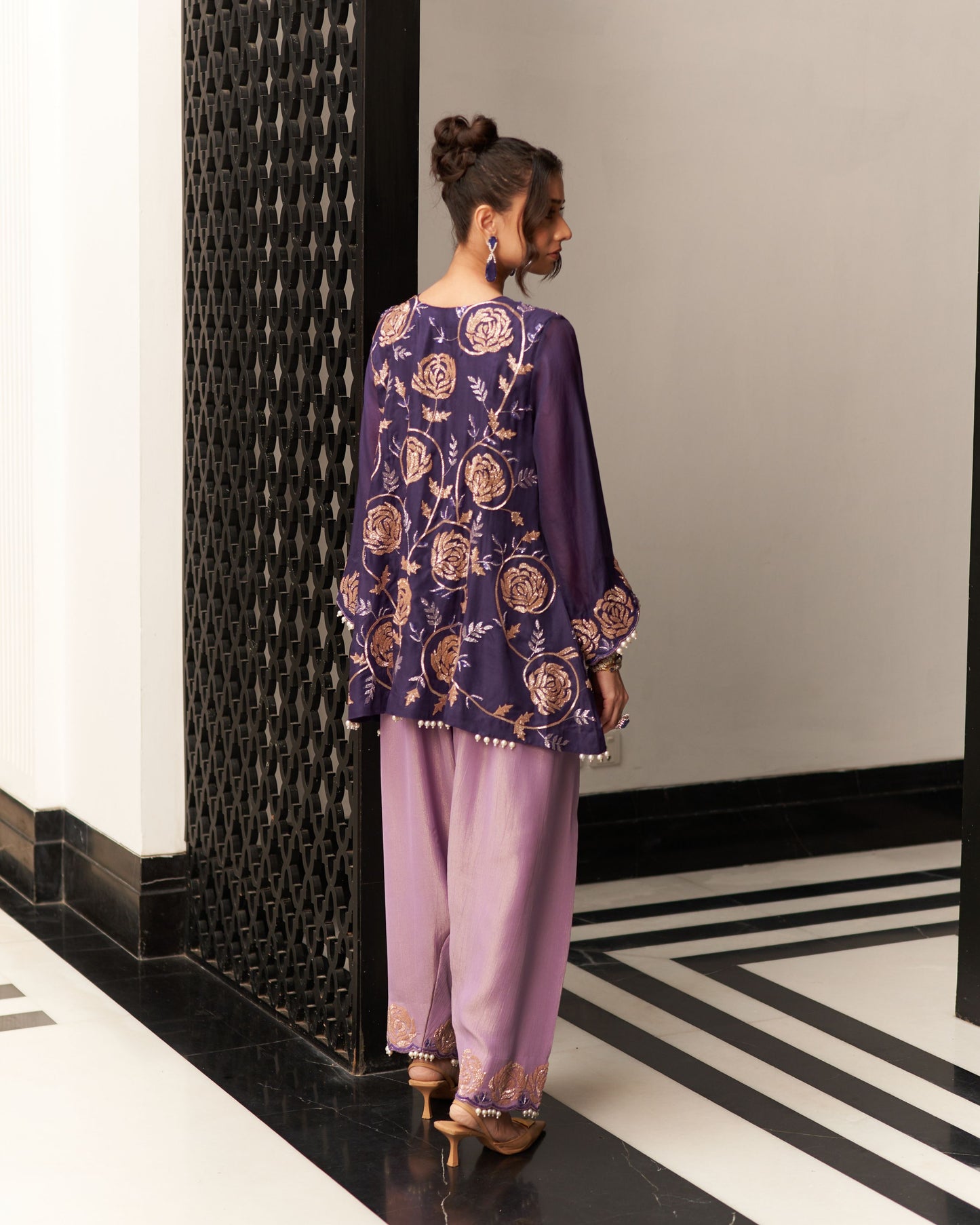Kalidar Short Shirt With Fershi Salwaar