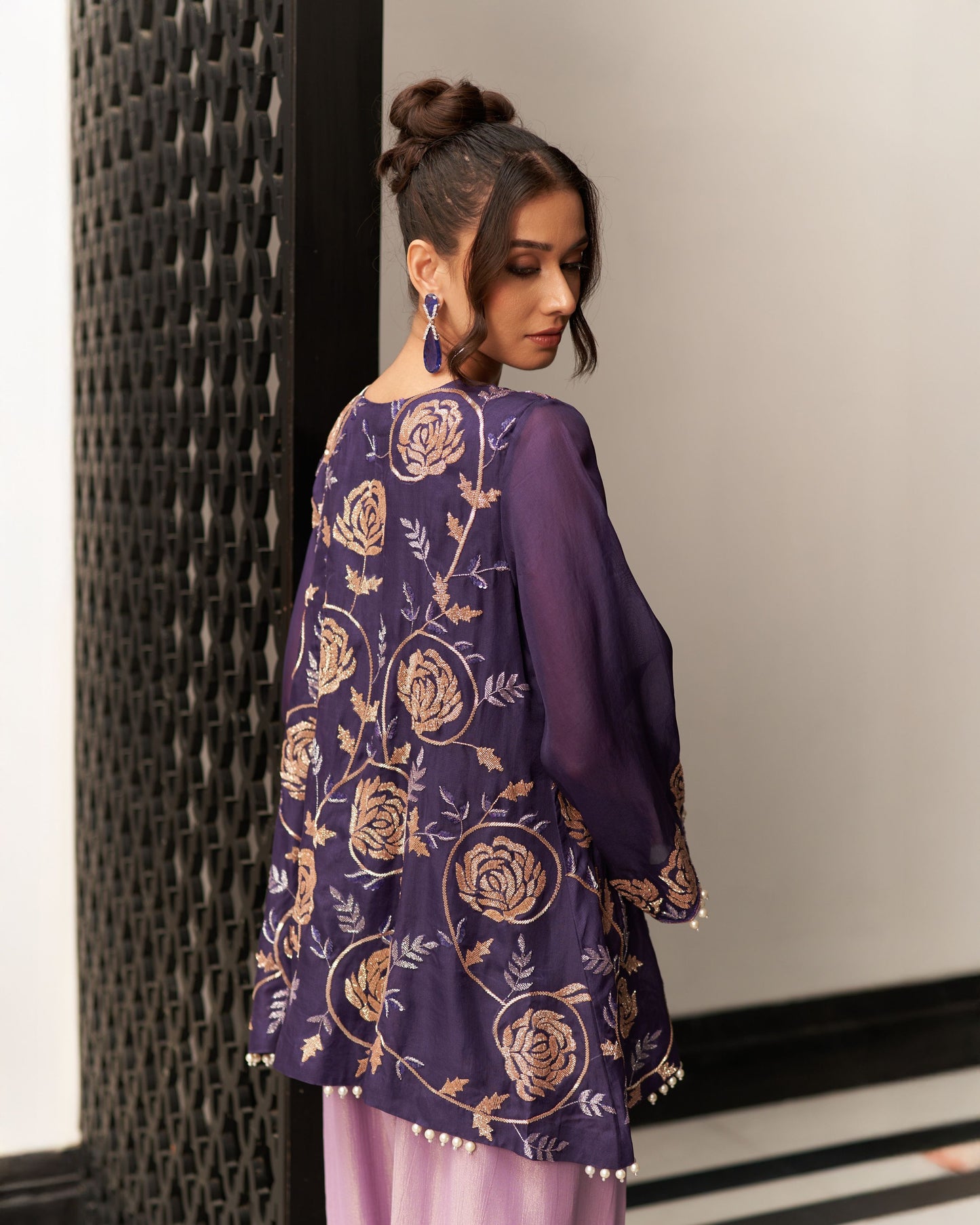 Kalidar Short Shirt With Fershi Salwaar