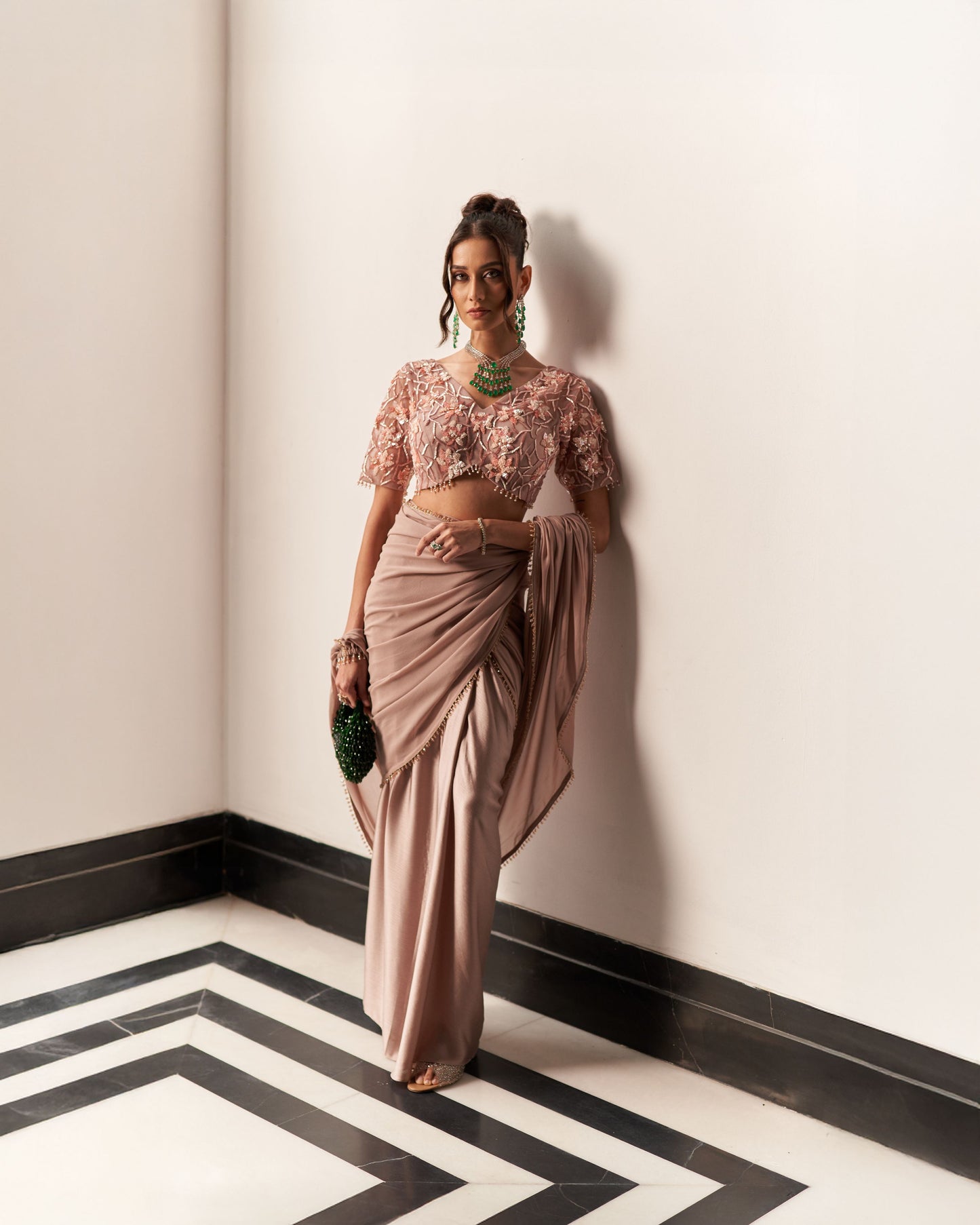 Blouse With Drape Saree