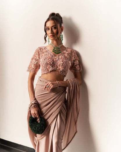 Blouse With Drape Saree