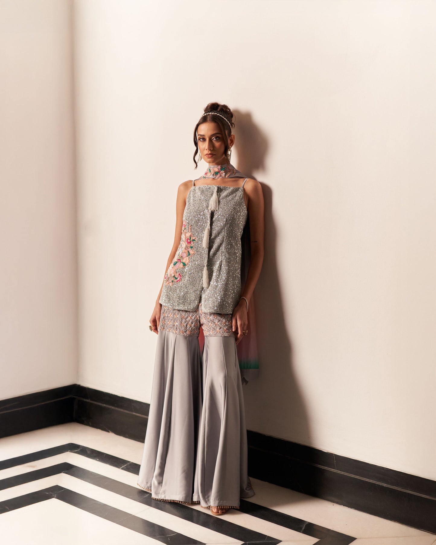 Front Open Shirt With Garara