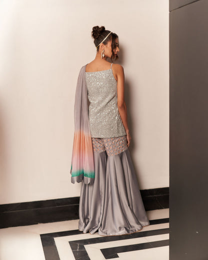 Front Open Shirt With Garara